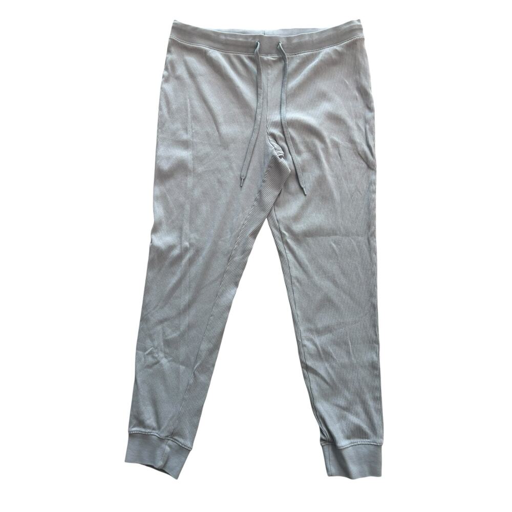 H&M BABY BLUE RIBBED MATCHING SET T-SHIRT JOGGERS CO-ORD SIZE LARGE - Picture 5 of 8